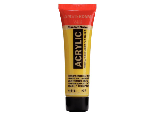 Acrylic paint in tube - Amsterdam - Transparent Yellow Medium, 20 ml