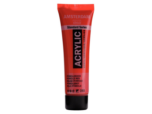 Acrylic paint in tube - Amsterdam - Pyrrole Red, 20 ml
