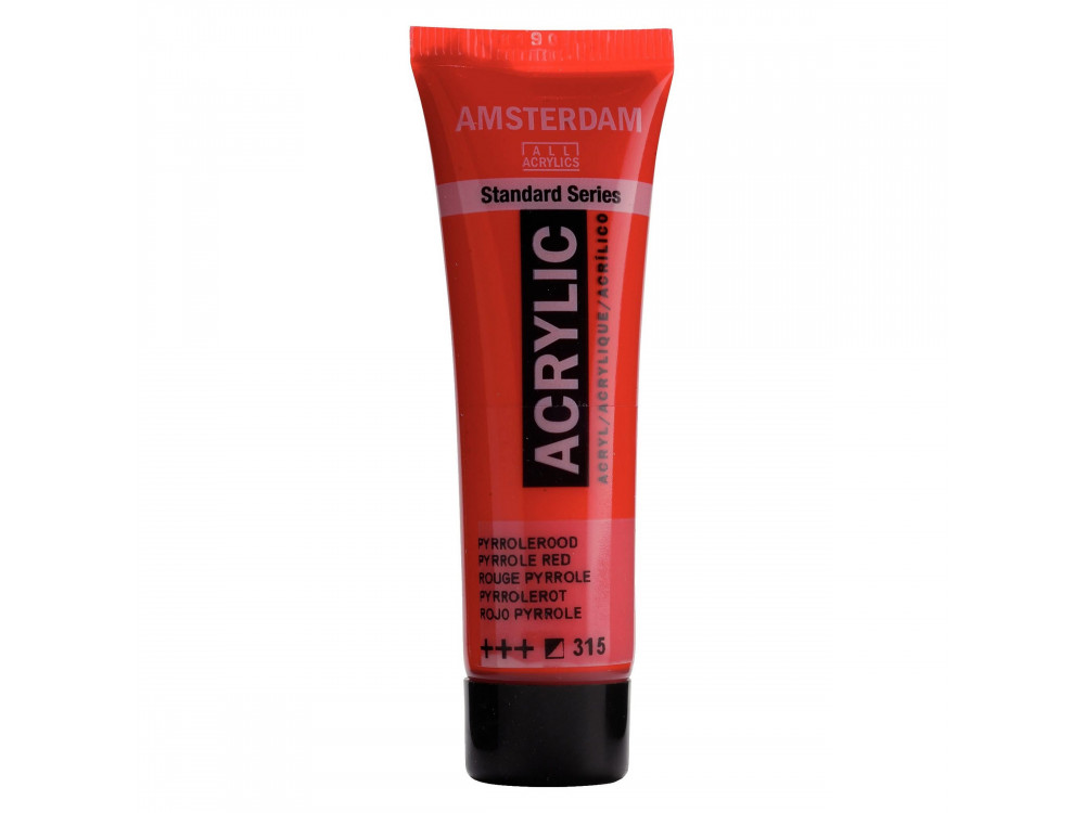 Farba akrylowa - Amsterdam - Pyrrole Red, 20 ml