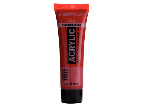 Acrylic paint in tube - Amsterdam - Carmine, 20 ml