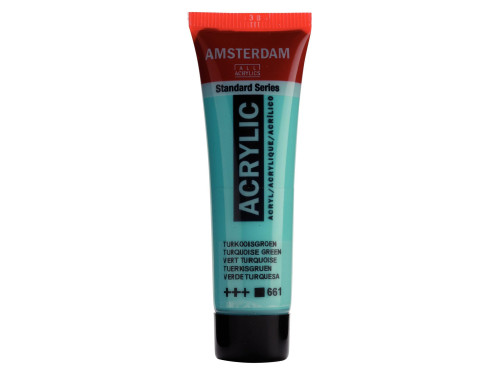 Acrylic paint in tube - Amsterdam - Turquoise Green, 20 ml
