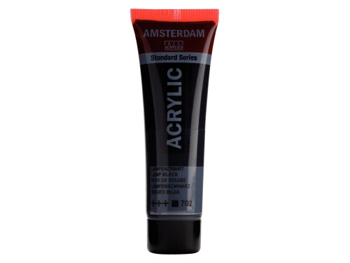 Acrylic paint in tube - Amsterdam - Lamp Black, 20 ml