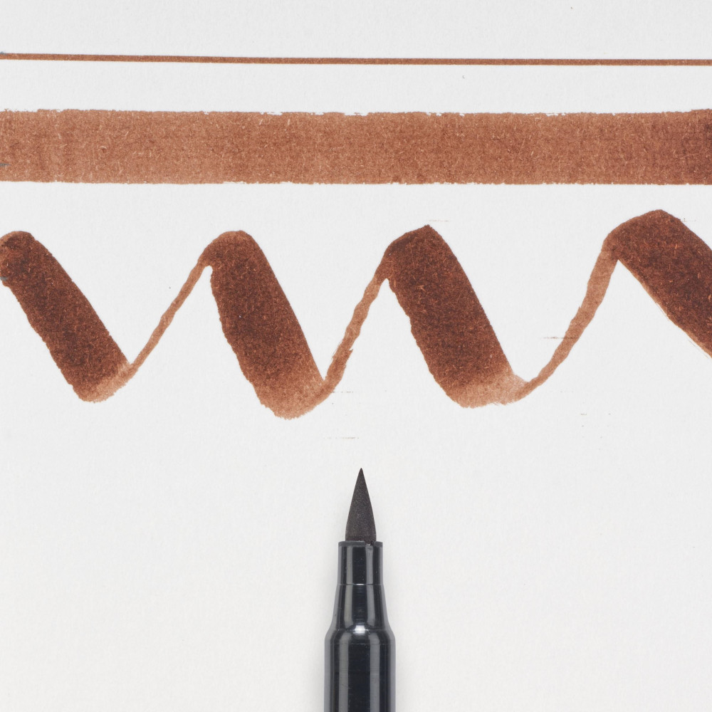 Brush Pen Koi Coloring - Sakura - Brown