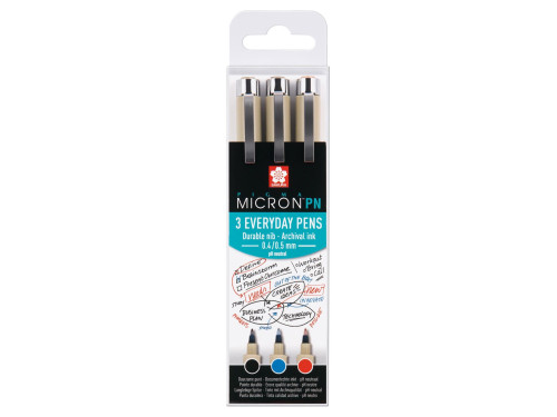 Set of Pigma Micron PN Office Fineliners  - Sakura - 0,5 mm, 3 pcs