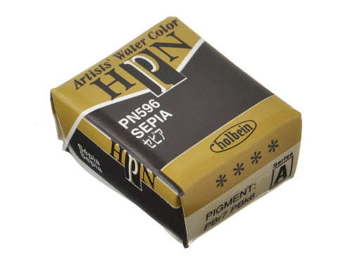 Farba akwarelowa Artists’ Watercolor - Holbein - Sepia, półkostka