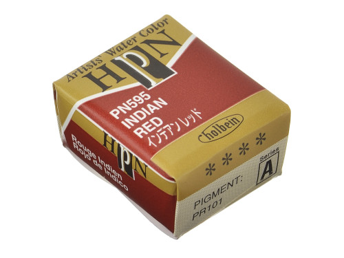 Artists' Watercolor paint - Holbein - Indian red, half-pan