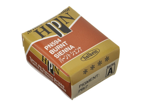 Artists' Watercolor paint - Holbein - Burnt Sienna, half-pan