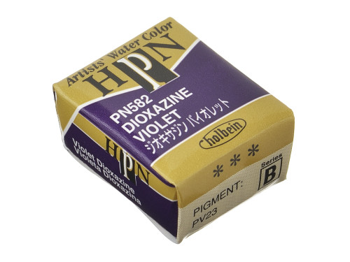 Artists' Watercolor paint - Holbein - Dioxidazine Violet, half-pan