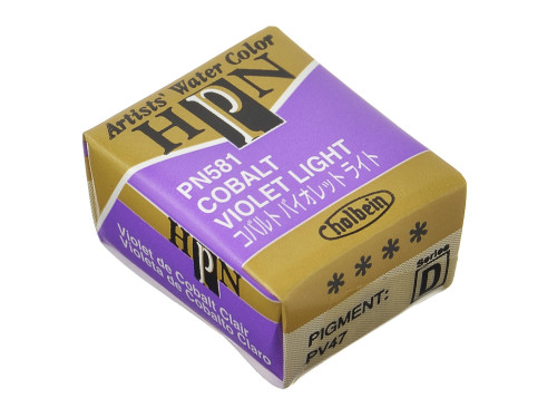 Artists' Watercolor paint - Holbein - Cobalt Violet Light, half-pan