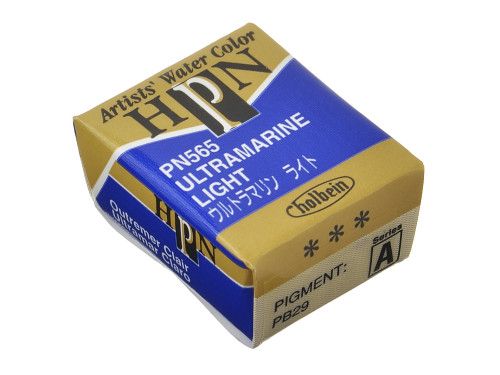 Artists' Watercolor paint - Holbein - Ultramarine Light, half-pan