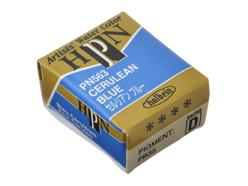 Artists' Watercolor paint - Holbein - Cerulean Blue, half-pan