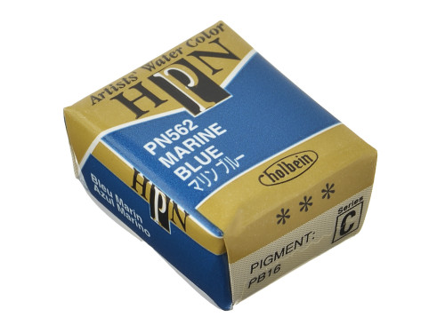 Artists' Watercolor paint - Holbein - Marine Blue, half-pan