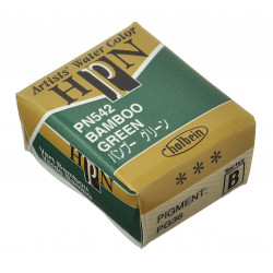 Artists' Watercolor paint - Holbein - Bamboo Green, half-pan