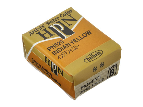 Farba akwarelowa Artists’ Watercolor - Holbein - Indian Yellow, półkostka