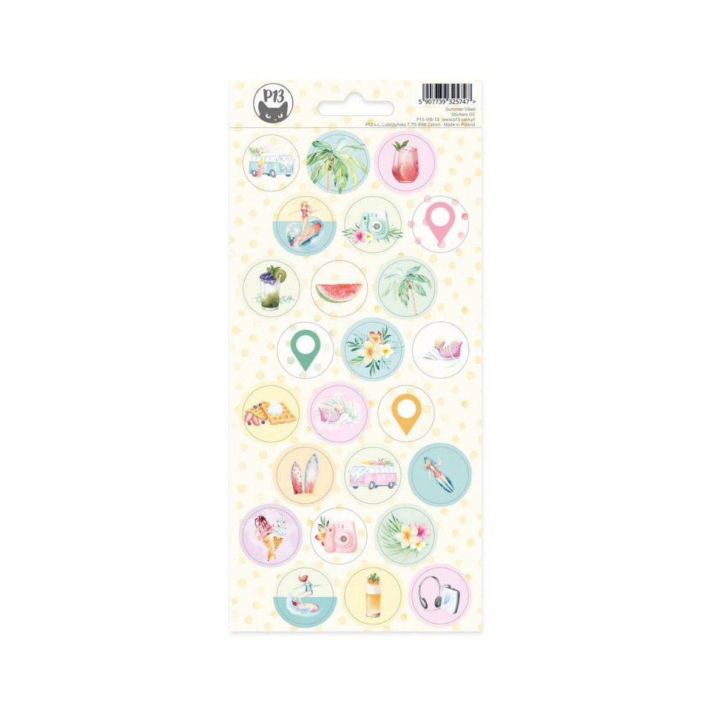 Arkusz naklejek 10,5 x 23 cm - Piątek Trzynastego - Summer Vibes 03