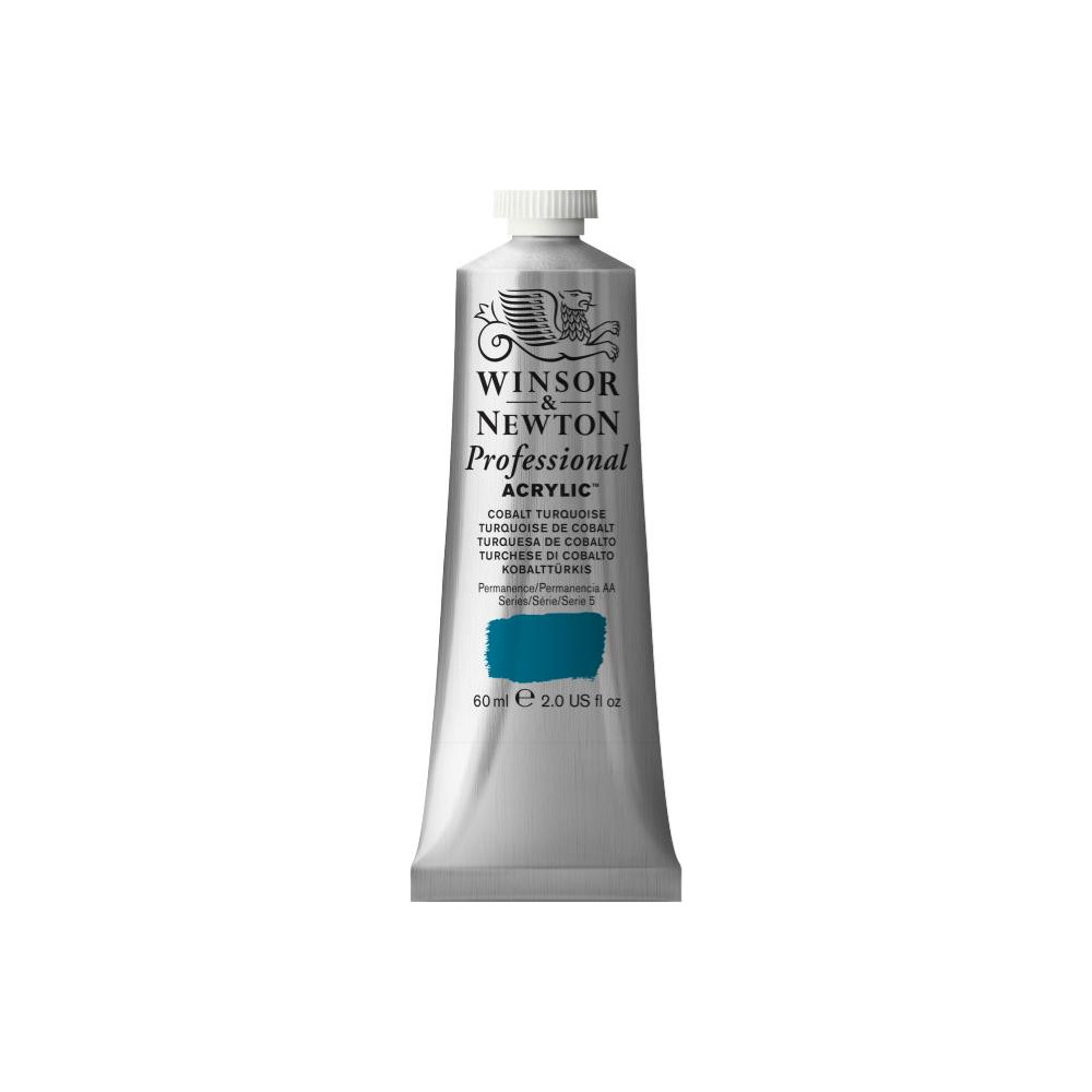 Farba akrylowa Professional Acrylic - Winsor & Newton - Cobalt Turquoise, 60 ml