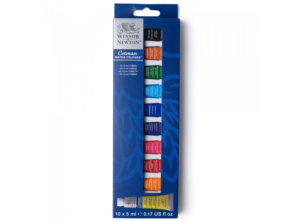 Zestaw farb akwarelowych Cotman - Winsor & Newton - 10 kolorów x 5 ml