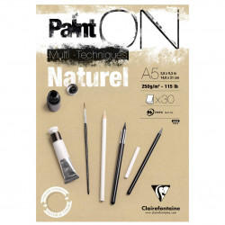 Paint'On Mixed Media paper pad - Clairefontaine - natural, A5, 250g, 30 sheets