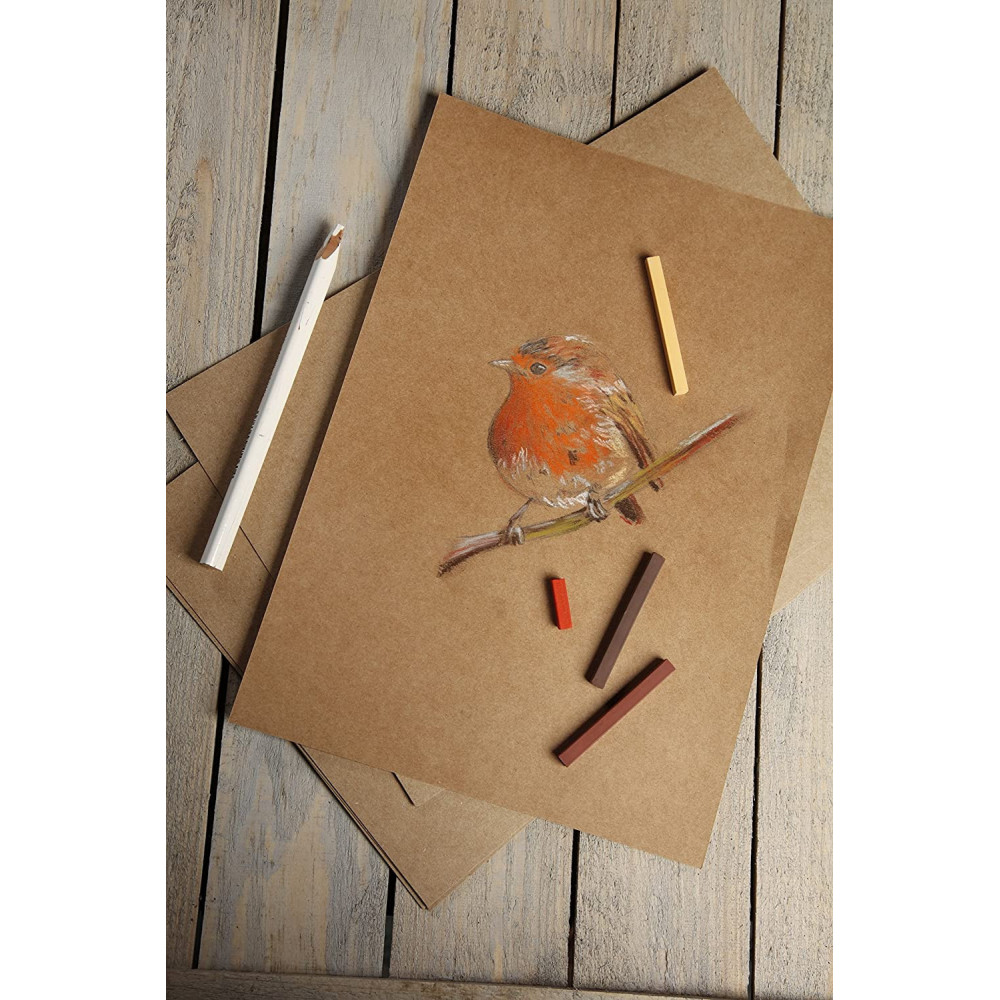 Kraft Mixed Media paper pad - Clairefontaine - brown, A5, 90g, 100 sheets