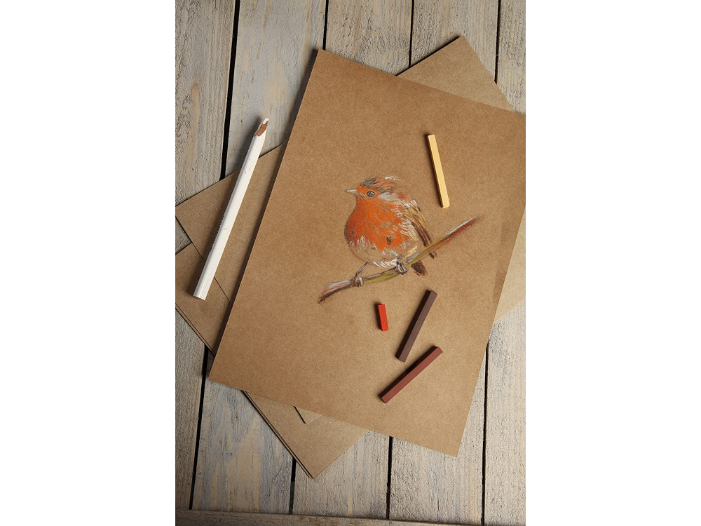 Kraft Mixed Media paper pad - Clairefontaine - brown, A4, 90g, 100 sheets