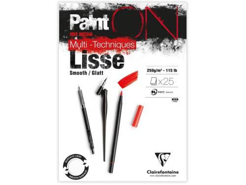 Paint'On Mixed Media paper pad - Clairefontaine - smooth, A3, 250g, 25 sheets