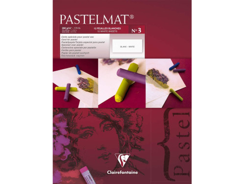 Pastelmat paper pad - Clairefontaine - no. 3, 18 x 24 cm, 300g, 12 sheets