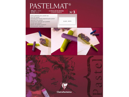 Pastelmat paper pad - Clairefontaine - no. 3, 24 x 30 cm, 300g, 12 sheets