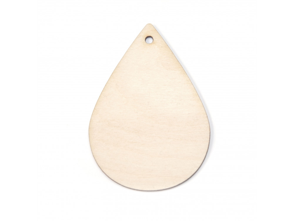 Drewniana zawieszka - Simply Crafting - kropla, 7 cm