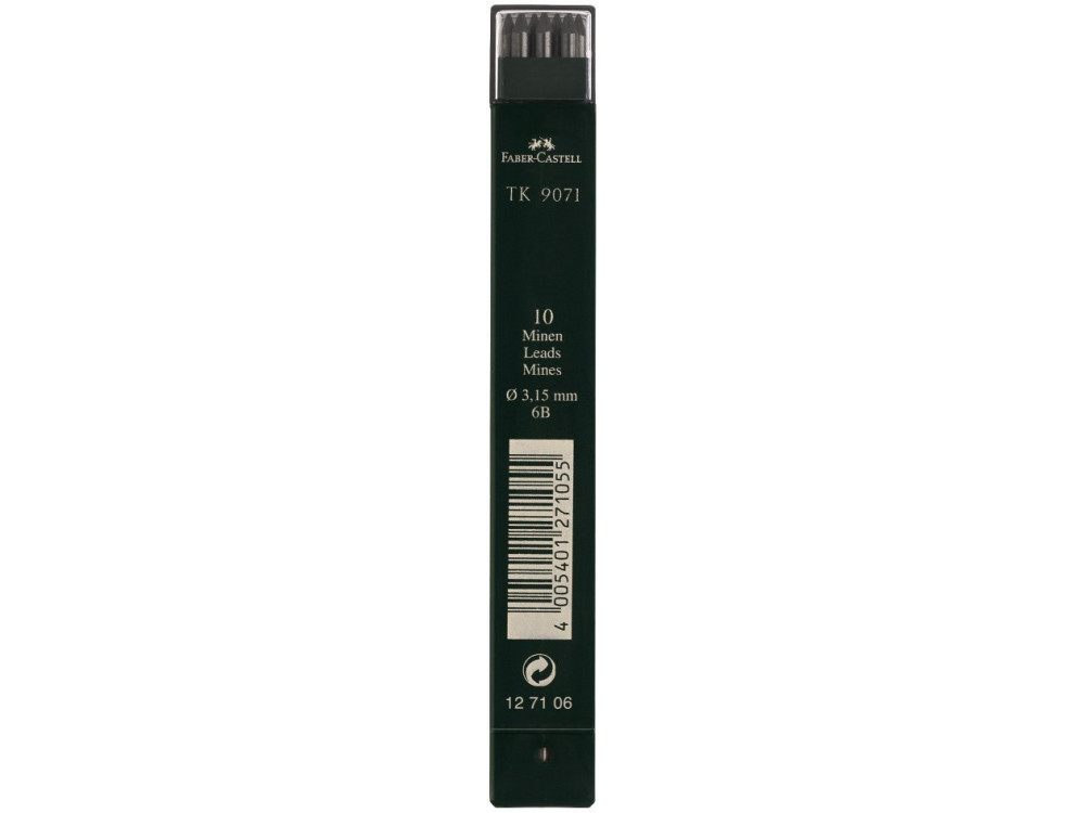 Wkłady grafitowe do ołówka TK 9071  - Faber-Castell - 6B, 10 szt.