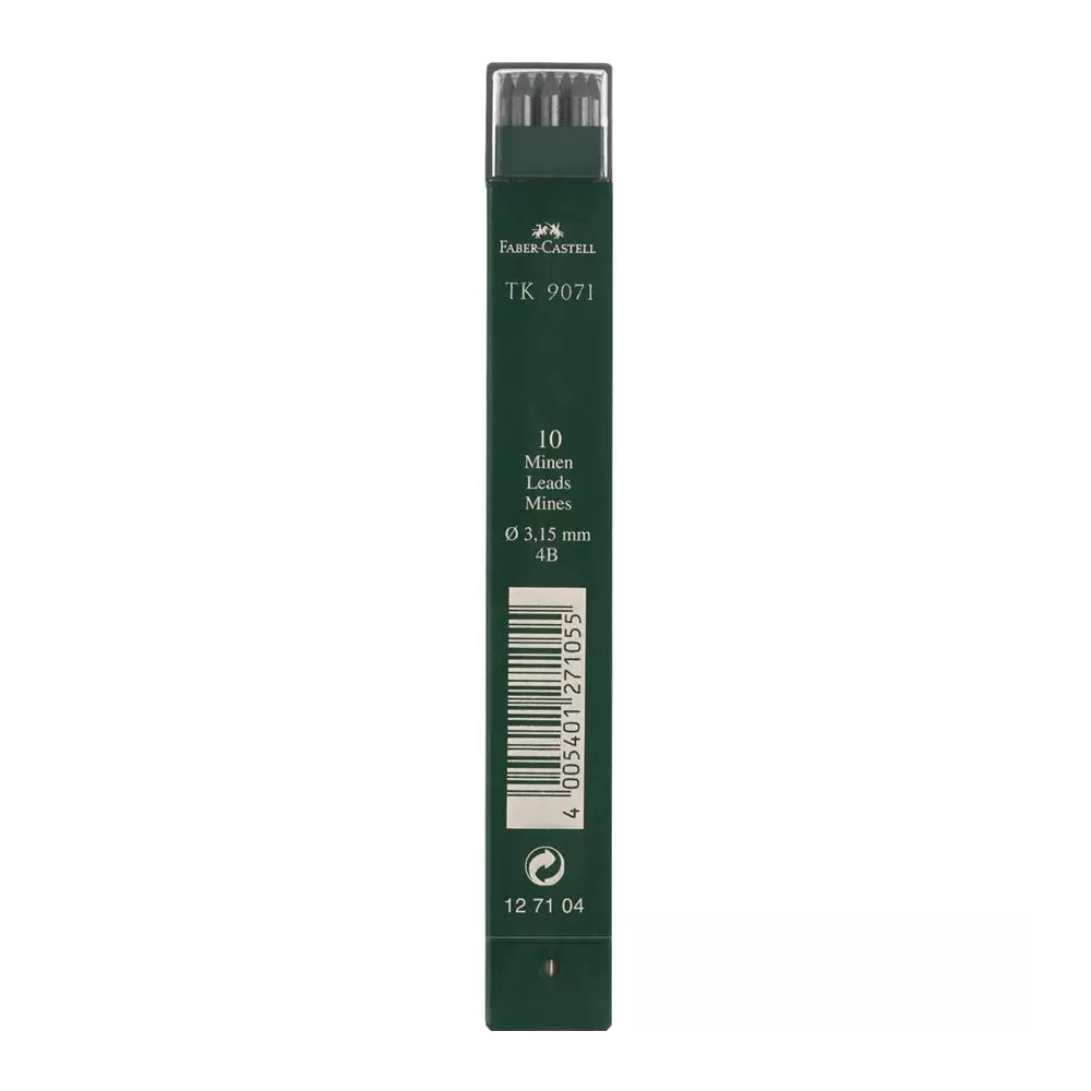 Mechanical pencil lead refills - Faber-Castell - 4B, 10 pcs.