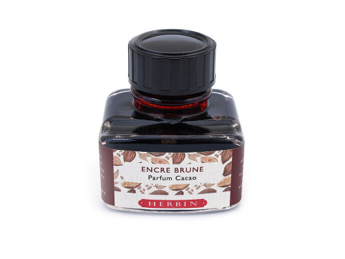 Atrament perfumowany w butelce - J.Herbin - Cacao Chocolate Brown, 30 ml