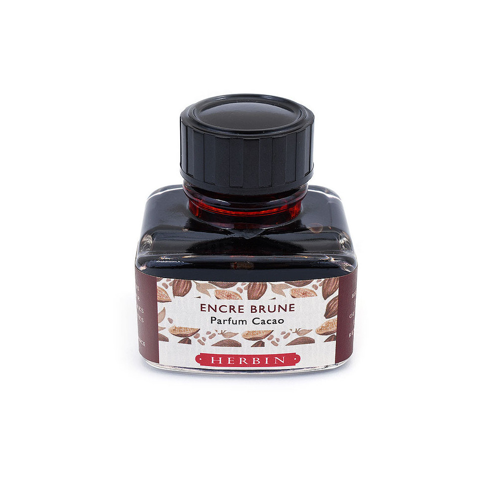 Atrament perfumowany w butelce - J.Herbin - Cacao Chocolate Brown, 30 ml