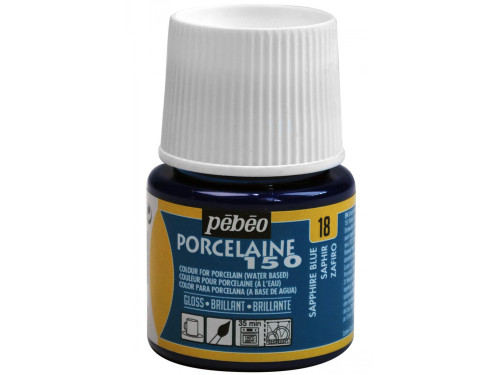 Farba do porcelany Porcelaine 150 - Pébéo - Sapphire Blue, 45 ml