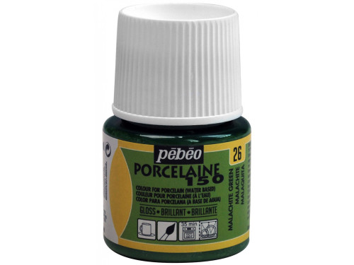Farba do porcelany Porcelaine 150 - Pébéo - Malachite Green, 45 ml