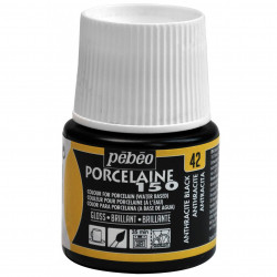 Farba do porcelany Porcelaine 150 - Pébéo - Anthracite Black, 45 ml