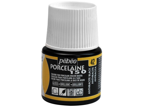 Farba do porcelany Porcelaine 150 - Pébéo - Anthracite Black, 45 ml