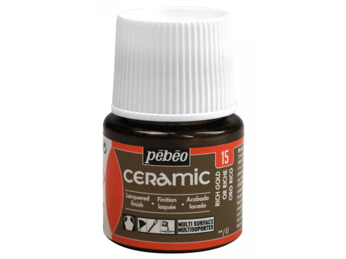 Paint for glass and ceramic - Pébéo - Rich Gold, 45 ml