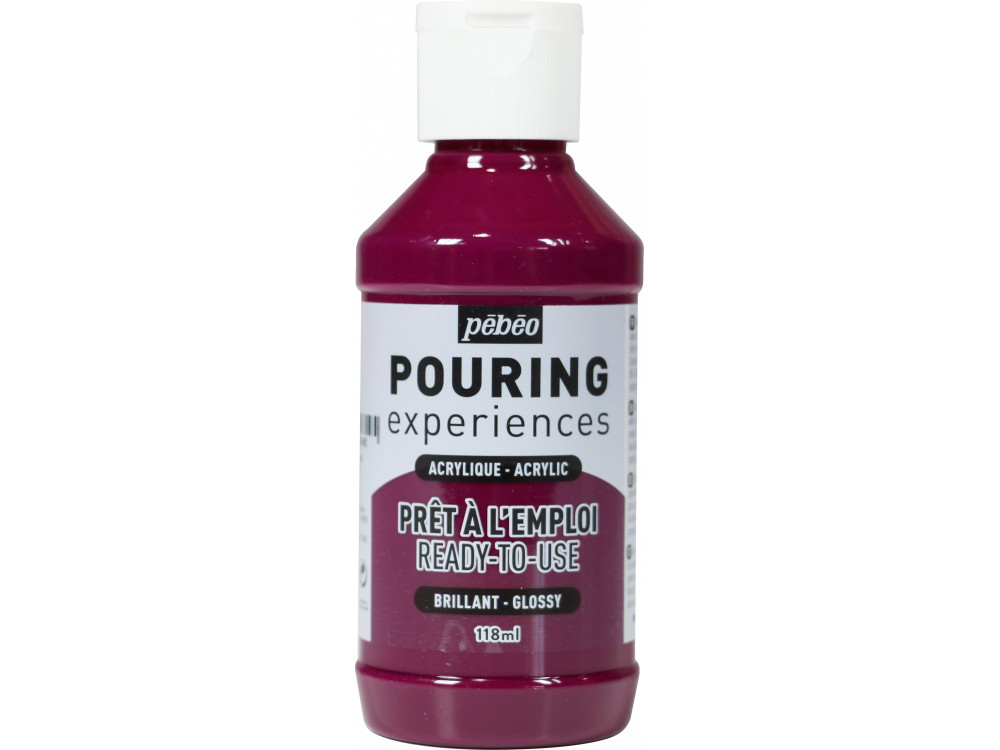 Farba akrylowa do pouringu Pouring Experiences - Pébéo - Magenta Fonce, 118 ml
