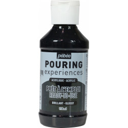 Farba akrylowa do pouringu Pouring Experiences - Pébéo - Ivory Black, 118 ml