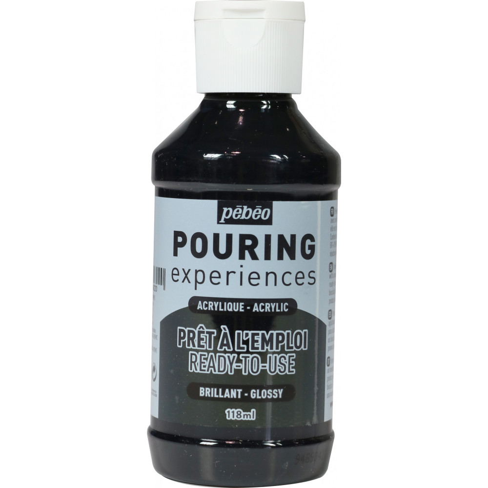 Acrylic paint Pouring Experiences - Pébéo - Ivory Black, 118 ml