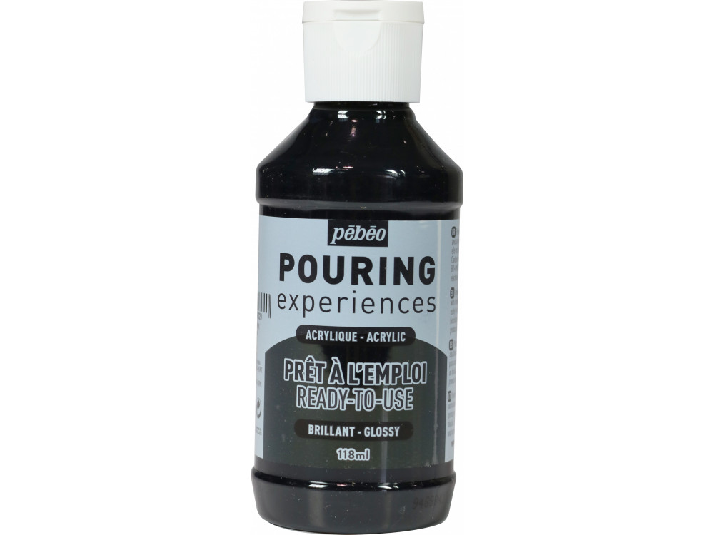 Acrylic paint Pouring Experiences - Pébéo - Ivory Black, 118 ml