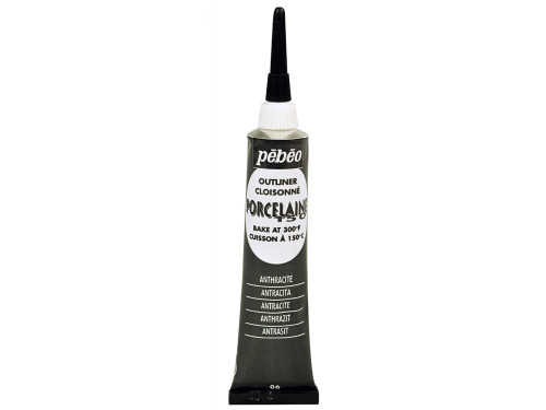 Konturówka do porcelany Porcelaine 150 - Pébéo - Anthracite Black, 20 ml