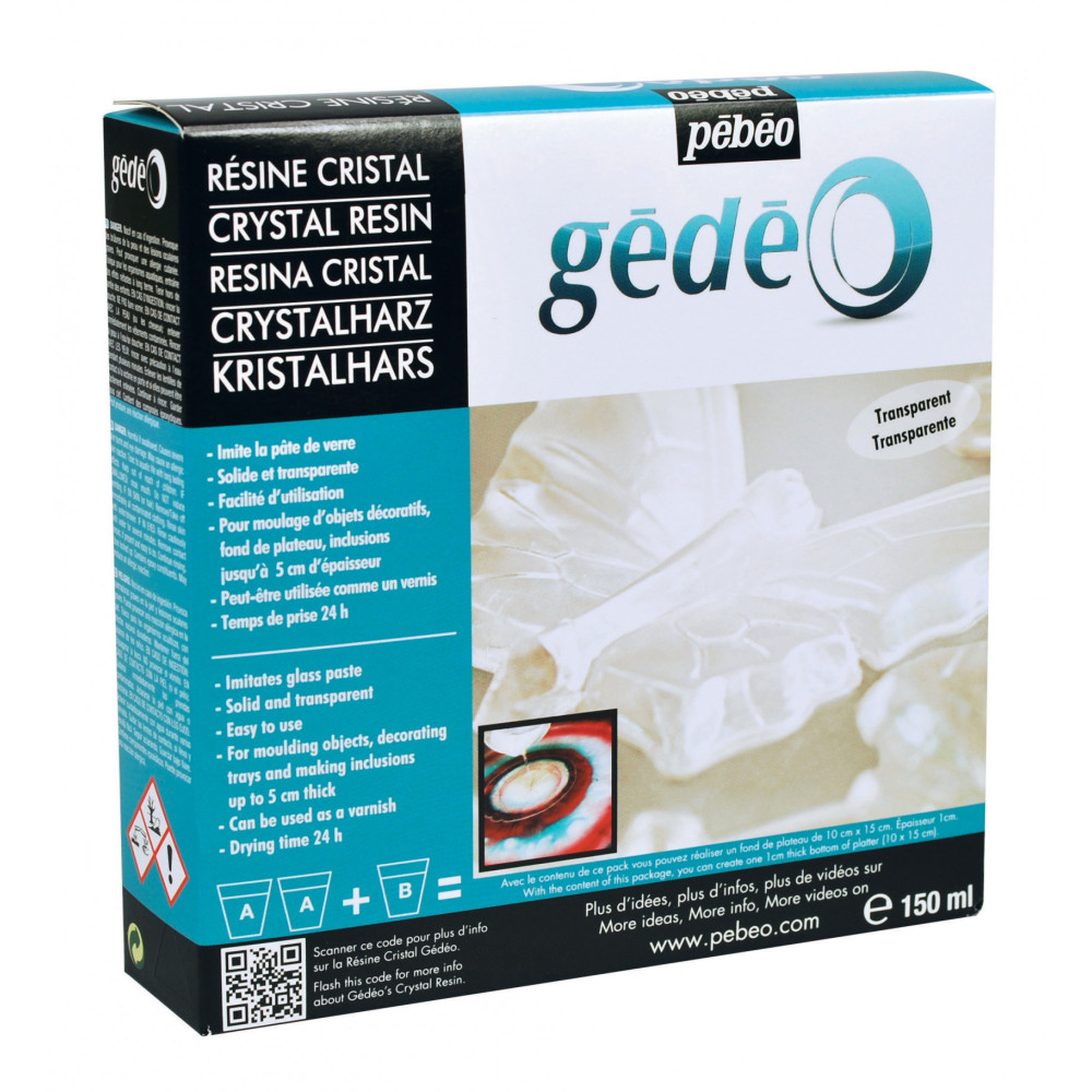 Gédéo Crystal epoxide resin - Pébéo - transparent, 150 ml
