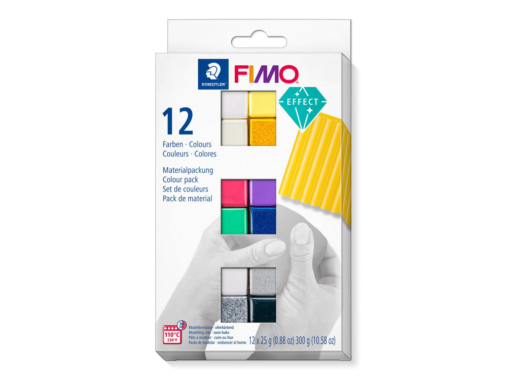 Set of Fimo Effect modelling clay - Staedtler - 12 colors x 25g