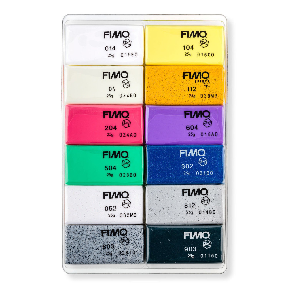 Set of Fimo Effect modelling clay - Staedtler - 12 colors x 25g