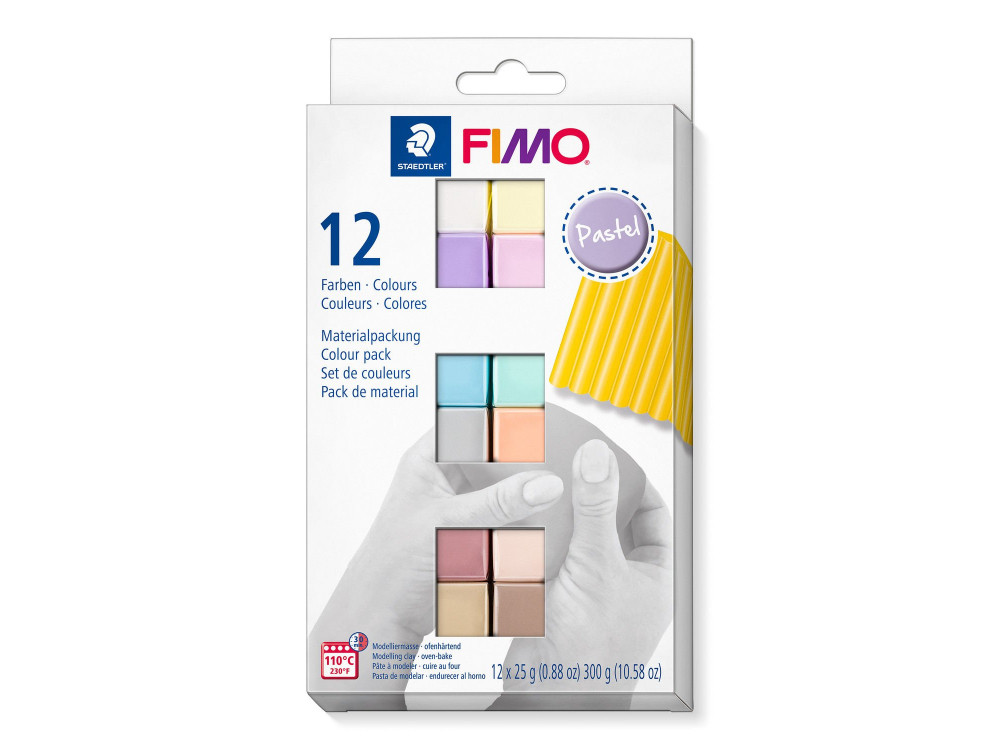 Zestaw masy termoutwardzalnej Fimo Soft - Staedtler - Pastel, 12 kolorów x 25g
