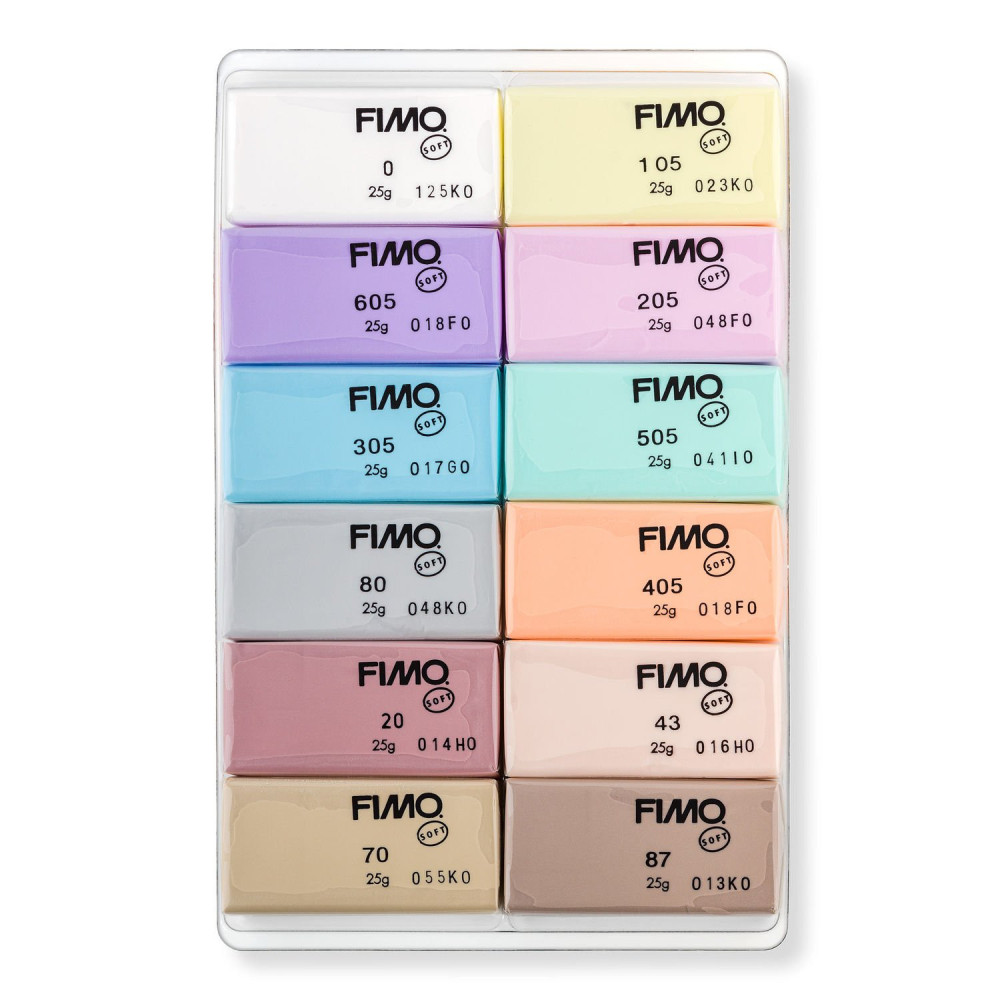 Set of Fimo Soft modelling clay - Staedtler - Pastel, 12 colors x 25g
