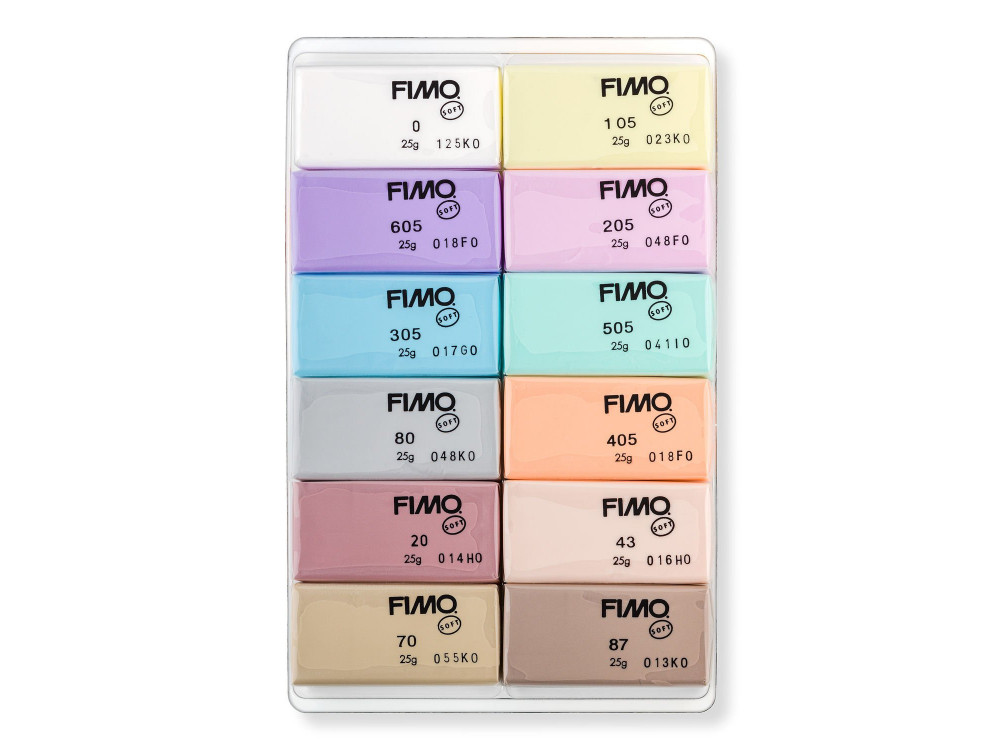 Pastel 4007817053423 FIMO STAEDTLER FIMO Soft Oven Hardening Modelling Clay 12 x 25 g Blocks 