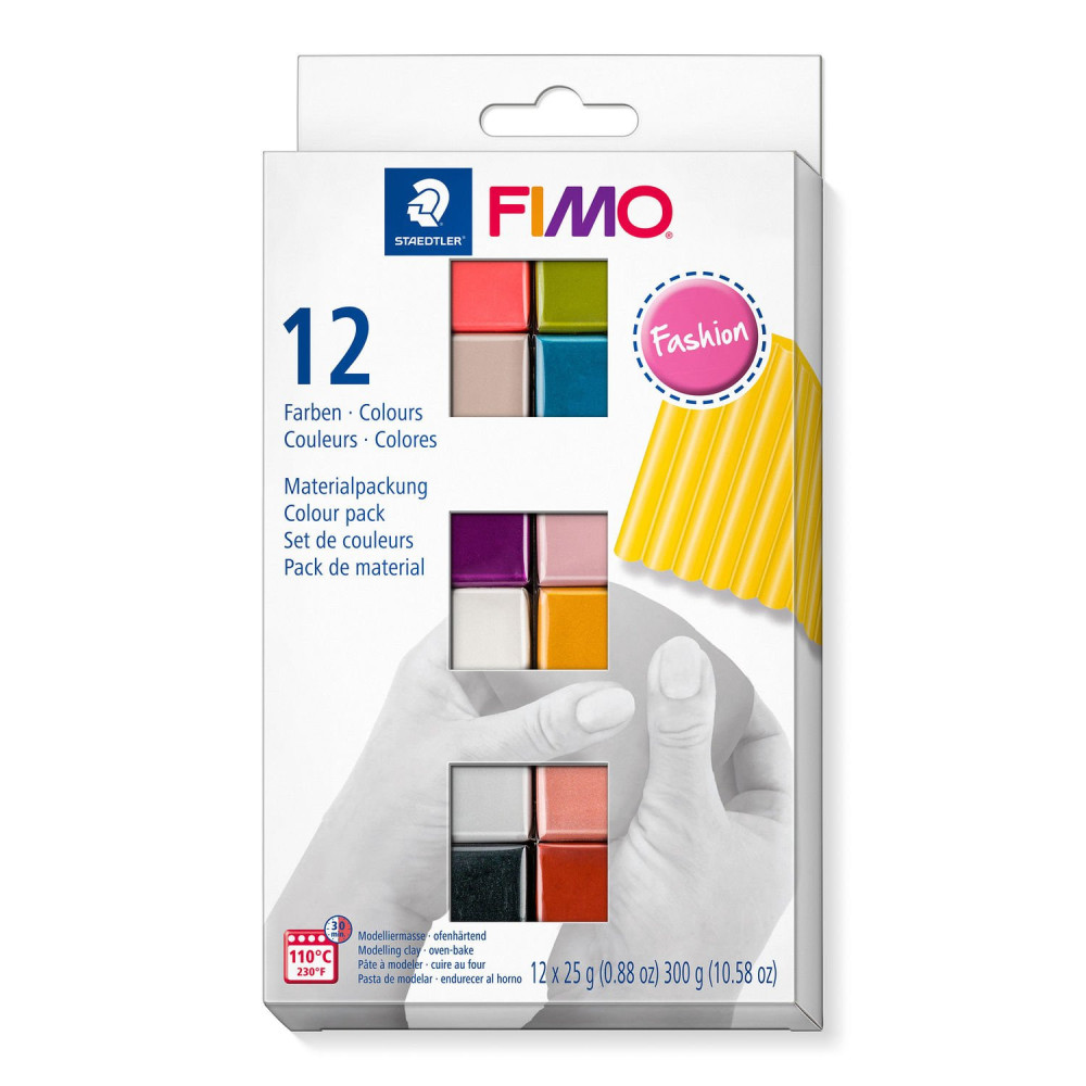 Fimo Polymer Clay Set, 12 Brilliant Colors 25g, Oven-hardening Modeling Clay  Color Pack, Soft and Smooth Clay for Home Decor and Jewelry 