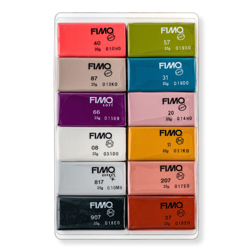 Zestaw masy termoutwardzalnej Fimo Soft - Staedtler - Fashion, 12 kolorów x 25g